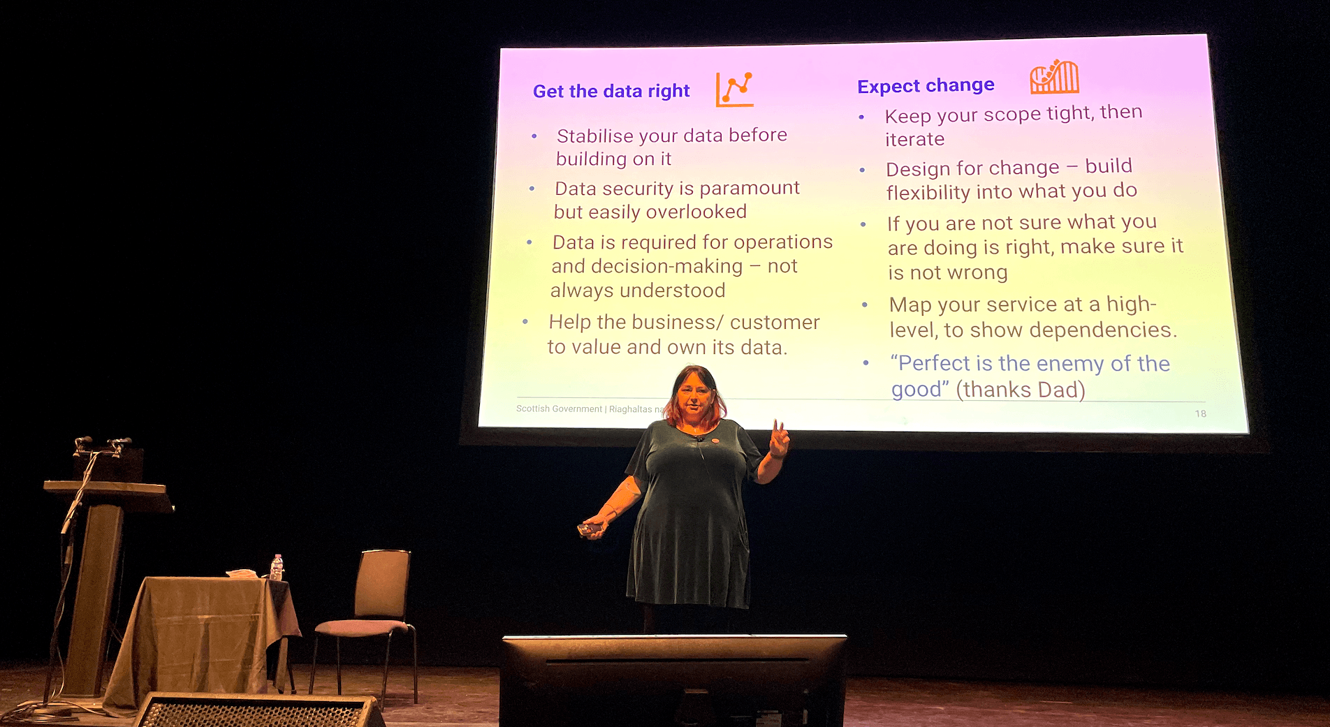 Tessa Quinn on stage at Camp Digital 2026